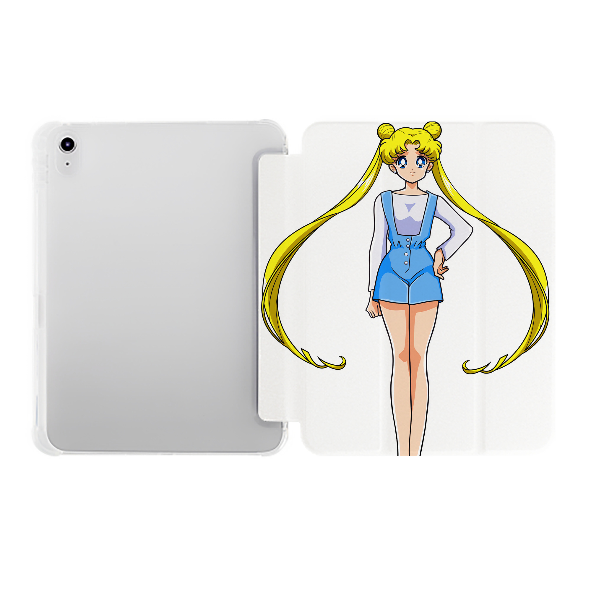 （画像用） 美少女戦士セーラームーン 愛野 美奈子 あいの みなこ Sailor Moon Aino Minako IPad ケース ペン収納付き 三つ折りスタンド PUレザー×シリコン 対応機種9.5/10.5/10.9インチ